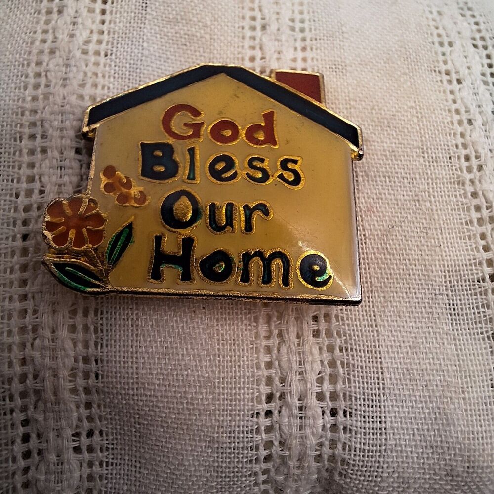 God Bless Our Home Bike Motorcycle Hat Cap Lapel Pin